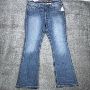 Cruel Denim Jeans Women's 34/17 R Blue Bootcut Medium Wash Hannah Stitching